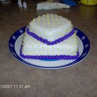 Cake For Fun First cake with fondant and first cake ever, did it just for practice.