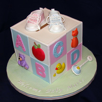 Magda's Baby Shower This was a cake for my stepdaughter?s baby shower. She let me to decide the design. I choose to make a replica of her childhood coin box....