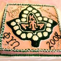 Aka Ivy Leaf Cake This is a larger version of the other AKA sorority cake I did before. This cake feeds about 60 people and was the largest FBCT I have ever...