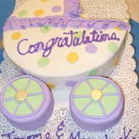 Carriage Baby Shower Last minute baby shower cake for a friend's cousin. I've always wanted to make one of these and it turned out pretty good for a...