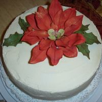 Christmas Flower This is the first time that I make a Poinsettia I hope that came up well for me was ok let me know your oppinions...:)The cake is a vanilla...