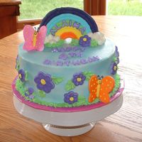 Rainbow And Butterfly I'm sure you have all seen a version of this cake, it is in the 2004 Wilton book and on a few websites that I love. I'm starting...