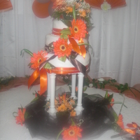 Orange & Chocolate Brown Wedding 