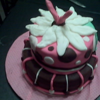 Vaneeza's First Birthday First fondant cake for niece - terrible attempt!