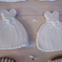 Wedding Dress Cookies For a bridal shower, used RTU Fondant