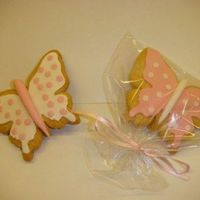 Butterfly Cookies Covered With Fondant 