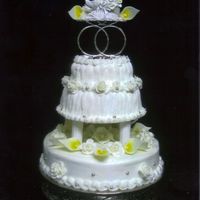 Round Wedding Cake This was my first attempt making a Wedding Cake. I made it for a family friend. I think it came out pretty good to be the first. All the...