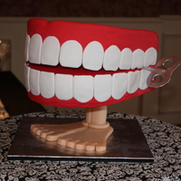 Chatter Teeth Groom's cake for a dentist.