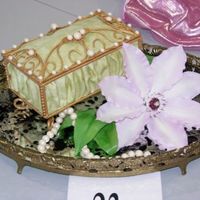Gumpaste Jewelry Box And Clematis For OK Sugar Arts Show 05