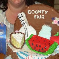County Fair 2006 I did this cake for the 2006 Hamilton County Fair. It was a Blue Ribbon Winner. I made the cake to look like the County Fair logo. It is...