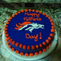Denver Broncos Cake I made this for my dad for fathers day last year!