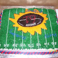 Happy Birthday Football Field Cake This cake was a last minute call, they wanted a local high school football theme.