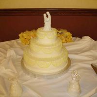 First Wedding Cake This was my first wedding cake. It was a scary and humbling experience.