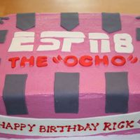 Espn 8 The "ocho" Birthday cake based on the movie Dodge Ball. The quote from the movie is "ESPN 8, The 'Ocho,' When it's almost a sport...