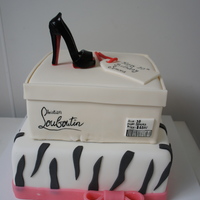 Louboutin Made a few variations of this cake, people love the adorable size of the Louboutin shoe!