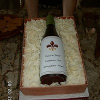 Wine Bottle Made for my f-i-l's 90th birthday. Definitely not perfect, but he really enjoyed it.