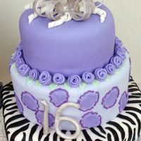 Ashley Sweet 16 This was for my niece's 16th birthday. She requested purple with some silver, but I surprised her with the zebra print because she has...