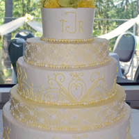 Rachel Cake was for my brother-in-law's wedding. They wanted a giant cake, alternating chocolate and lemon layers with raspberry and lemon...
