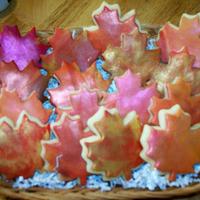 Fall Cookies NFSC with MMF dusted with copper luster dust. I. made these for my aunt who's been in the hospital the last month and just came home...