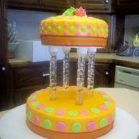 17Th Birthday Cake it was a chocolate cake iced by almond icing with fondant polka dots