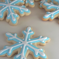 Snowflake Cookies Sugar Cookies and Royal icing
