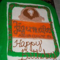 Jagermeister/birthday A sculpted white cake for a friends Birthday. He liked it.