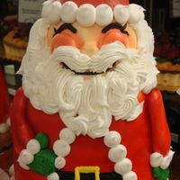 Jolly Old Saint Nick white cake iced in buttercream...ho ho ho!