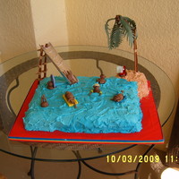 Monkey Pool Party All figures are gumpaste. For a monkey-crazy 7 year old's pool party. Her grandmother told me she's still playing with the...