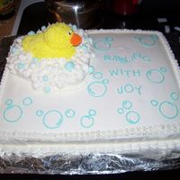 Duck Baby Shower My favorite baby shower cake, got the inspiration from a couple ofdifferent cakes on this site. It was for a "Father's Baby...