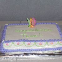 Tinker Bell Themed Baby Shower Cake 