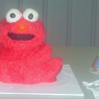 Elmo For Bradley's 1St Birthday My first attempt at a 3D Elmo for my grandson's 1st birthday. I used the stand up bear pan. The cake is chocolate of course! The eyes...