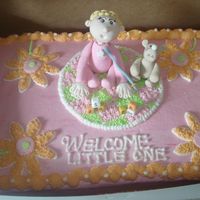 Sandy Shower 11 X 13 sheet with sugarpaste figures