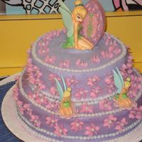 Tinkerbell: Chensey 2Nd Birthday 2 tier 6" & 8" white cake w/ buttercream