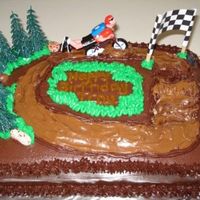 Dirt Bike Cake Got the inspiration fof this one from a photo posted on the website....thanks!
