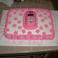 Cell Phone B-Day Cake 