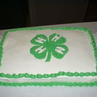 4-H Cake 9 Yr Old Made Cake 9 yr old made for 4-H Club