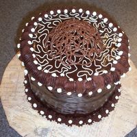 Chocolate Ganache & Cornelli 6" Chocolate Almond Sour Cream Cake with Cherry Pie Filling and Choc Ganache I. My first time trying some different things like...