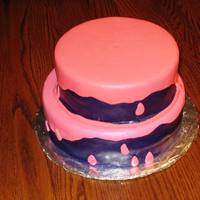 Pink Drip On Purple This was for a Girlie Girl's Graduation/Birthday. The cake is Funfetti with MMF covering.