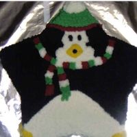 Holiday Penguin I made this for a christmas party last year. I followed the example given in the Wilton Yearbook and this cake is made with the Wilton Star...