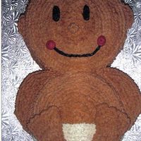 Katie's Baby Shower Cake I made this cake for my sister's Baby Shower Cake. The head was two 9" Chocolate Cakes and the Body was two 8" Vanilla Cakes...