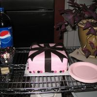 Shower Cake The new mom wanted simple. The invitations had pink, white and brown dots so they wanted m&ms for the border. All buttercream with...