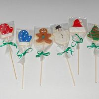 Christmas Cookies Sugar cookies with mmf and ri accents.