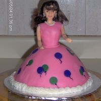 Emmas_2Nd_Birthday_Cake_007.jpg My Daughters 2nd Birthday Cake--Barbie/Doll Cake.This was the very first decorative cake, that I ever made!!