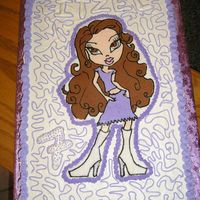 Bratz Cake This is my first full sheet cake, I did a Frozen butter cream transfer. Followed the instruction in the cake central article, It was sooo...