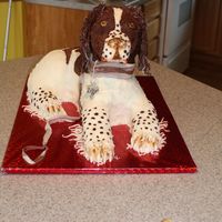 "lilly" My first carved animal. Lilly is a lemon chocolate with chocolate, hazlenuts and buttercream filling. She is covered in all modeling...