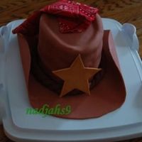 Cowboy Hat I had trouble with the fondant (I just can't seem to get the hang of it!) so I had to come up with creative ways to cover up the...