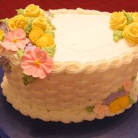 Basket Weave Cake This is a photo of my cake from course 2 (Wilton)