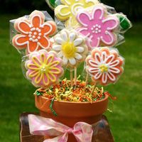 Cookie Bouquet This is my first cookie bouquet. I made 4 of them for Mother's Day gifts. I had a little trouble with my sprinkles, Oops! Everyone who...