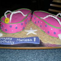 Flip Flop Birthday! This was a cake for a summer birthday. All decorations are edible. TFL