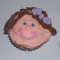 Cute Cupcake Emilys cupcake is buttercream icing. She did it all by herself!